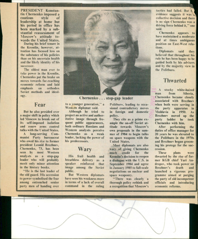 Konstantin Chernenko - Vintage Photograph