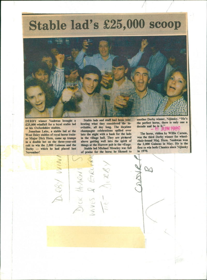 Stable Lads  €25000 scoop - Vintage Photograph