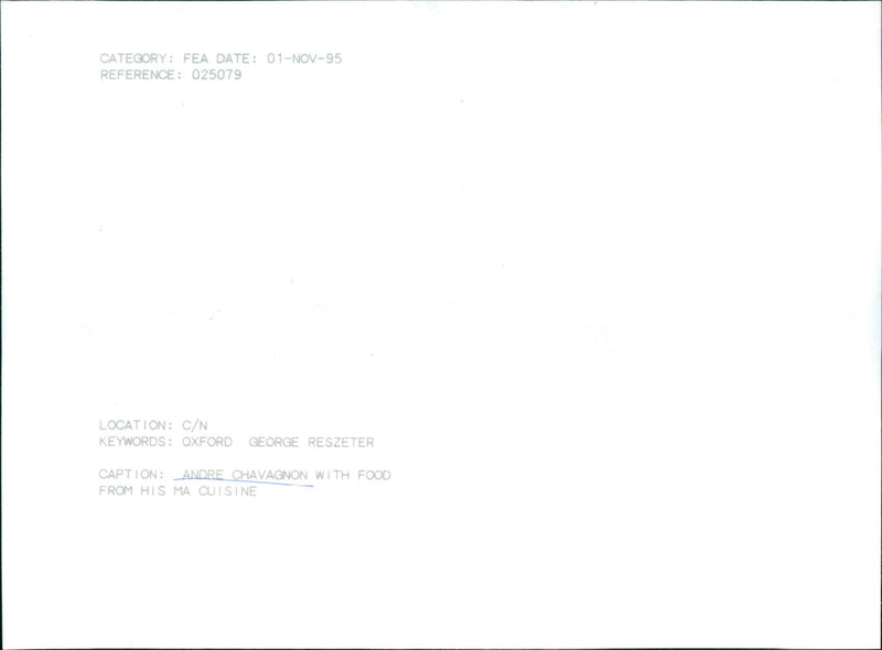 Andre Chavagnon - Vintage Photograph