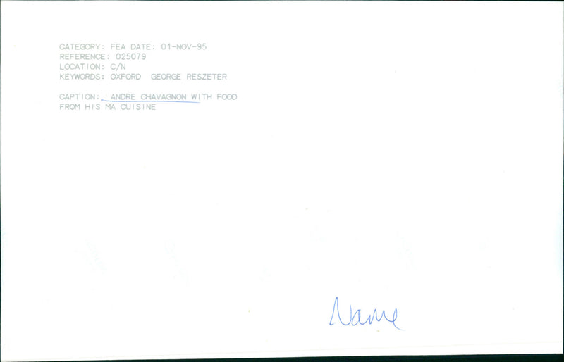 Andre Chavagnon - Vintage Photograph