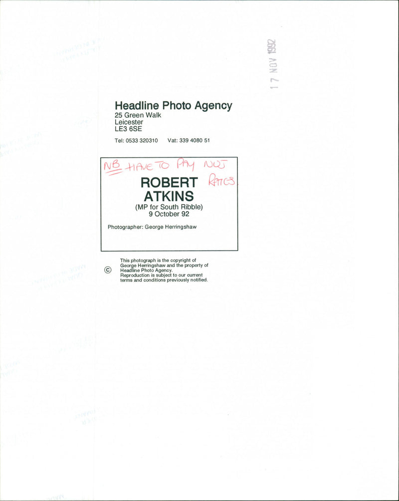 Robert Atkins - Vintage Photograph