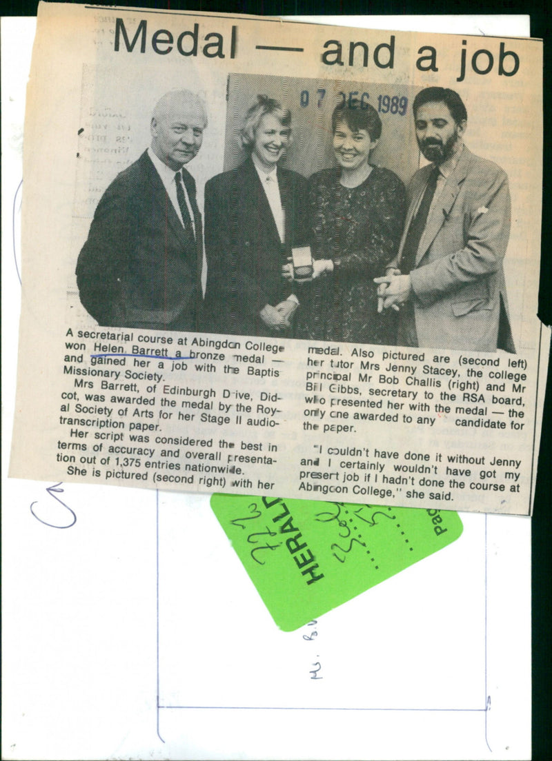 Helen Barrett - Vintage Photograph