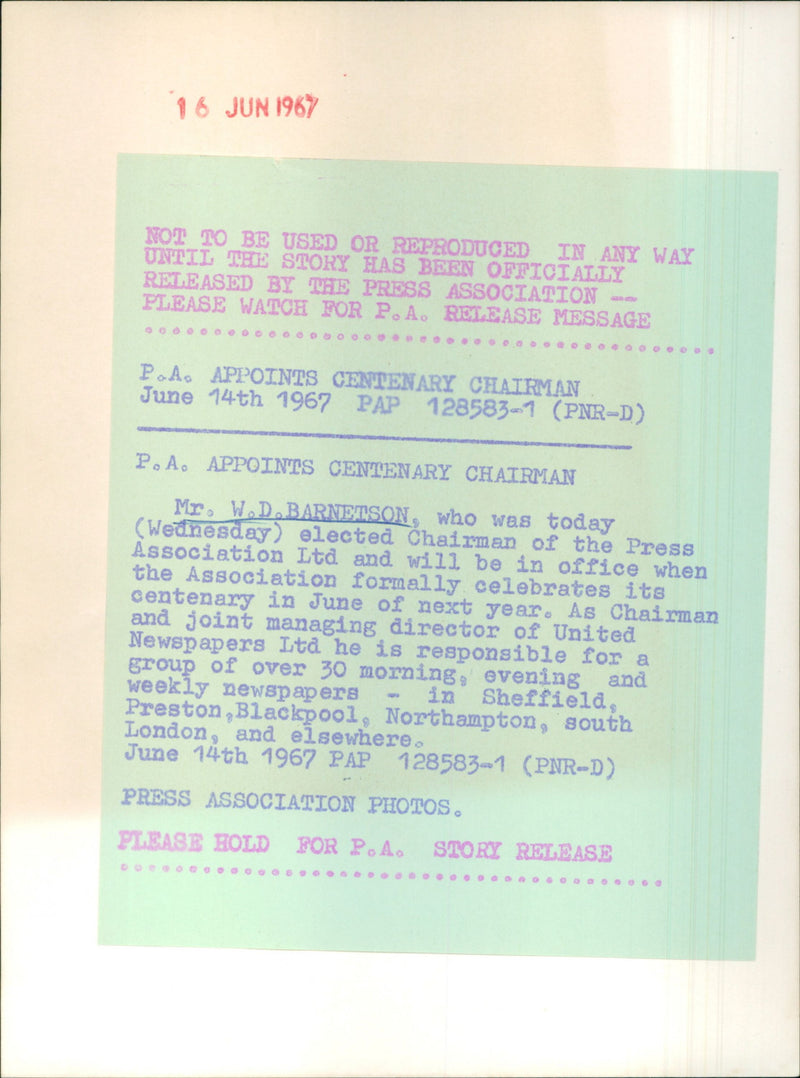 Mr. W.D. Barnetson - Vintage Photograph