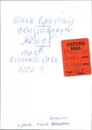 Mark Barclay - Vintage Photograph