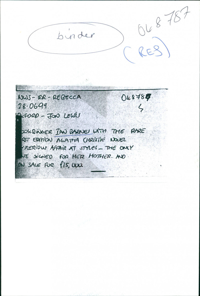 Ian Barnes - Vintage Photograph