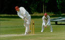Ian Mead  and Bourton bowler Gareth Agg - Vintage Photograph