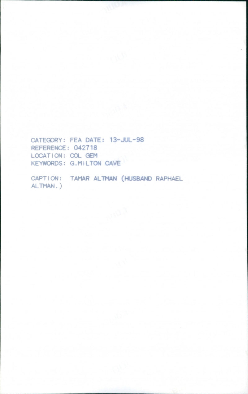 Tamar Altman - Vintage Photograph