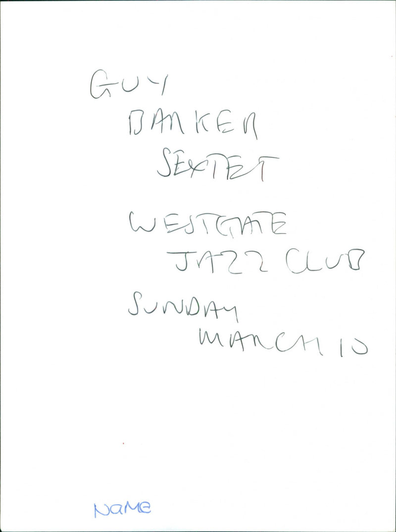 Guy Barker - Vintage Photograph