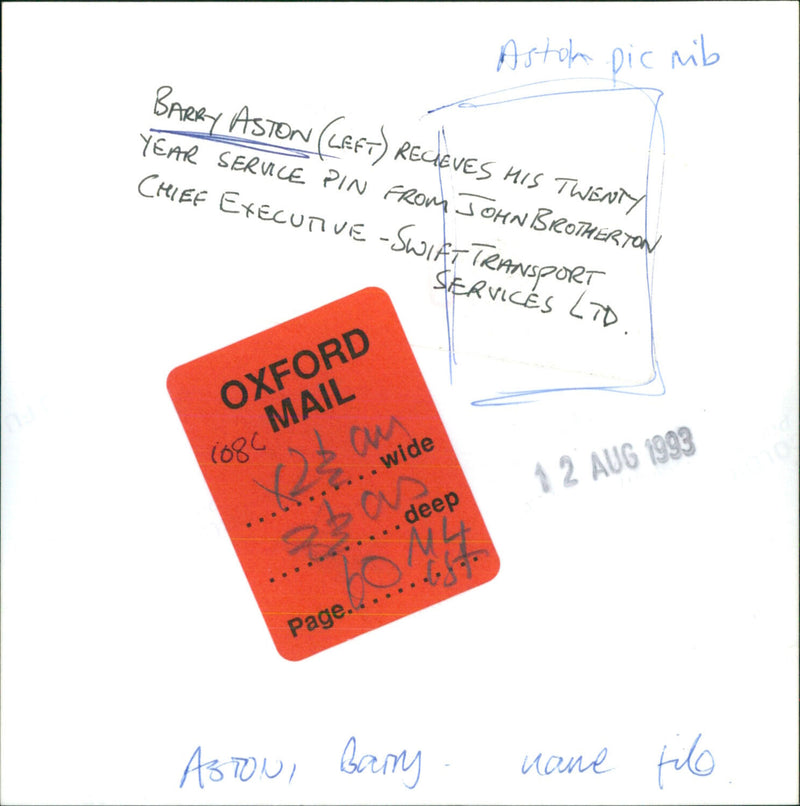 Barry Aston - Vintage Photograph