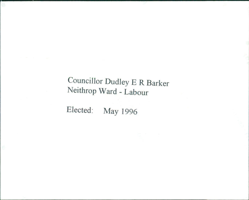 Dudley Barker - Vintage Photograph