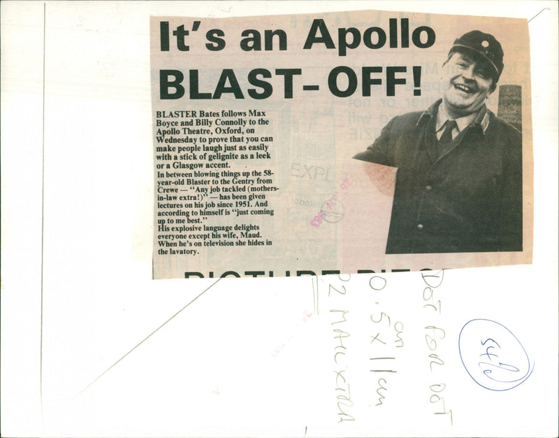 Blaster Bate - Vintage Photograph