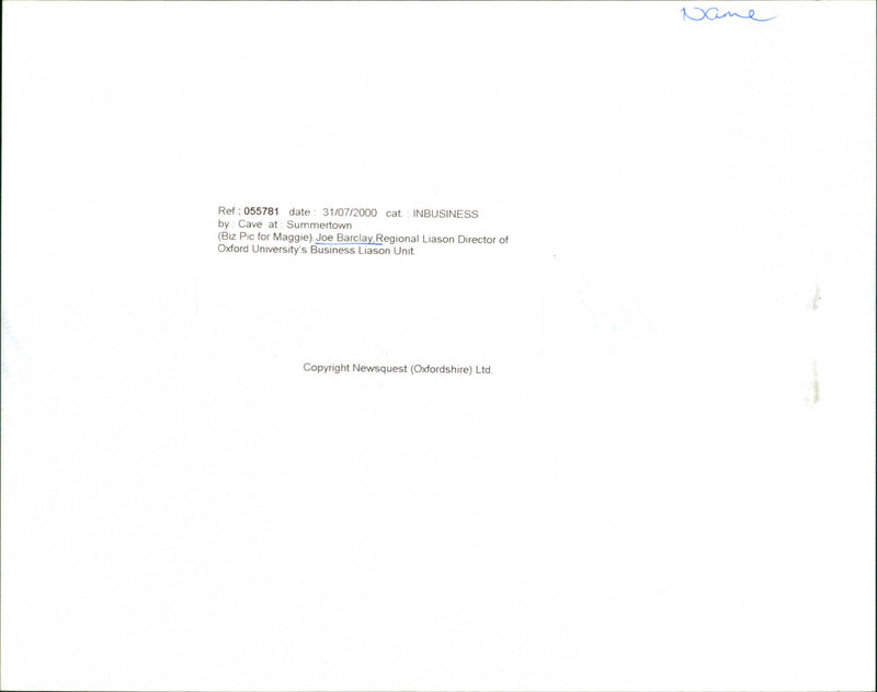 Joe Barclay - Vintage Photograph