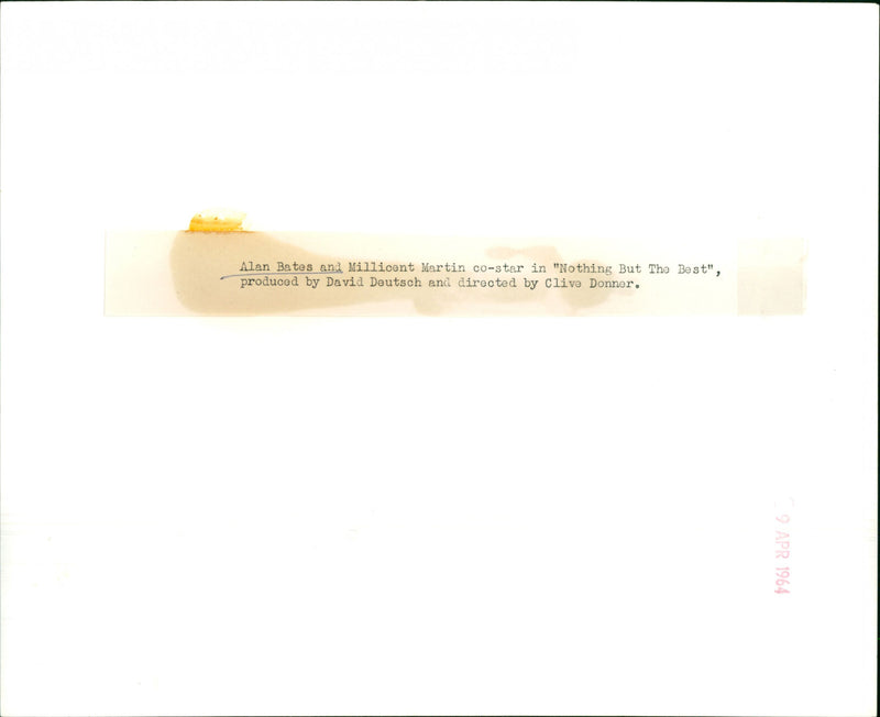 Alan Bates, Millicent Martin - Vintage Photograph