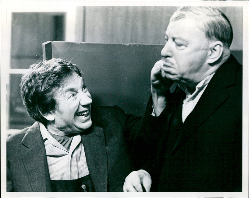 Actors Bill Fraser and Alfie Bass in Granada's comedy "Bootsie and Snudge" - Vintage Photograph