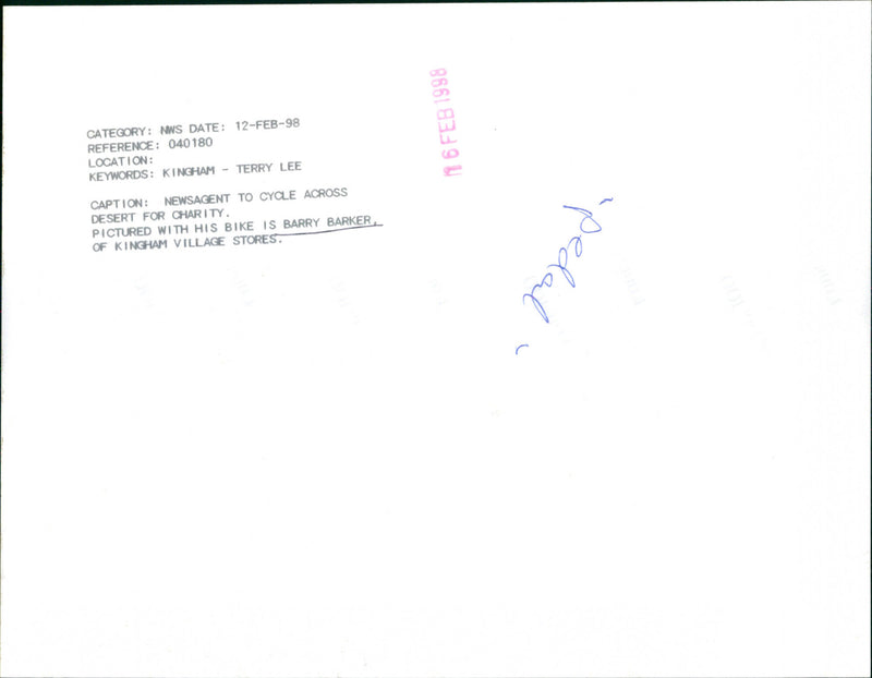 Barry Barker - Vintage Photograph