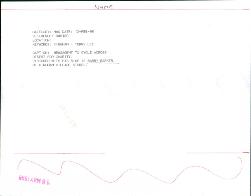 Barry Barker - Vintage Photograph