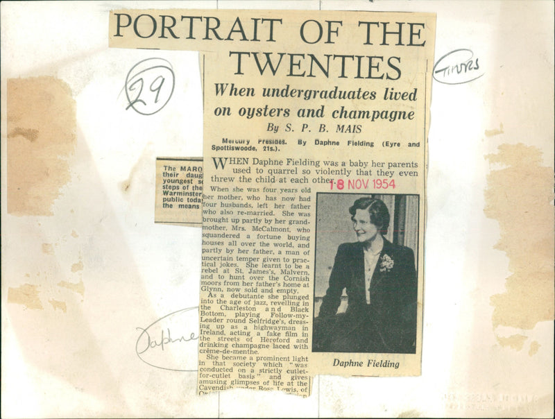 Daphne Fielding - Vintage Photograph