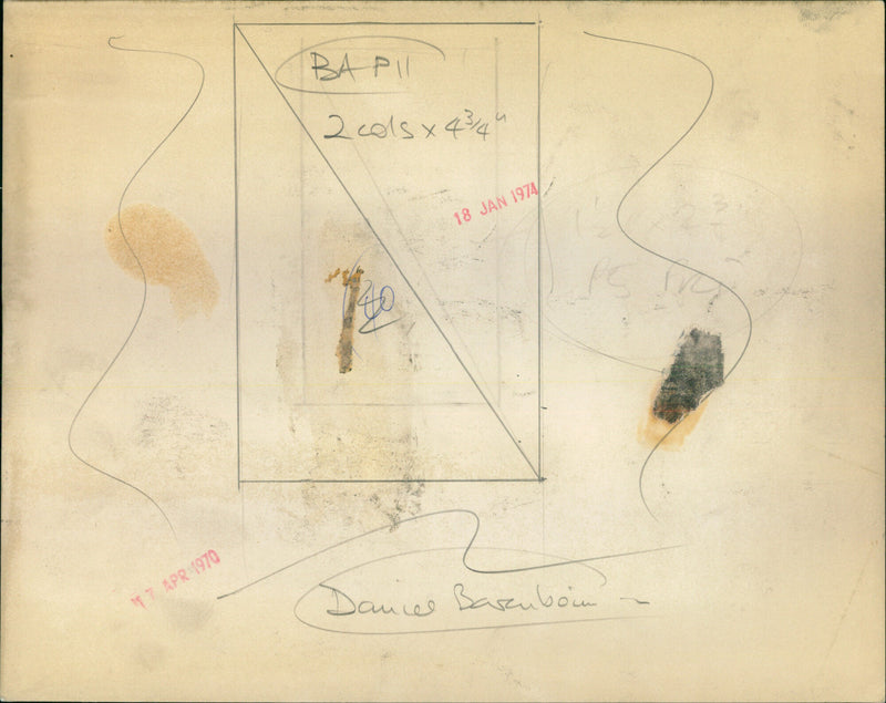 Daniel Barenboim - Vintage Photograph