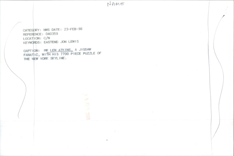 Len Atkins - Vintage Photograph