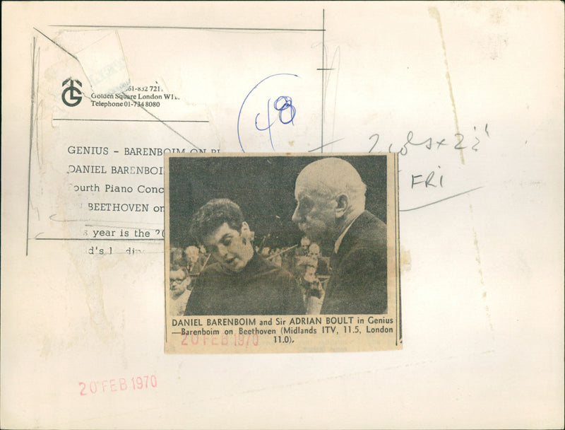 Daniel Barenboim - Vintage Photograph