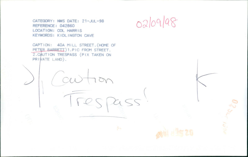 Peter Barrett - Vintage Photograph