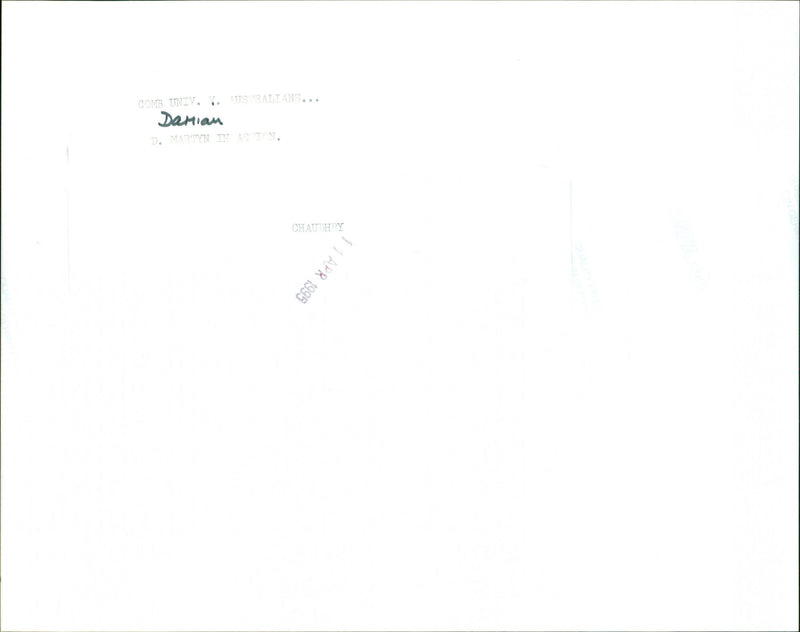 Comb Univ v Australians - Vintage Photograph