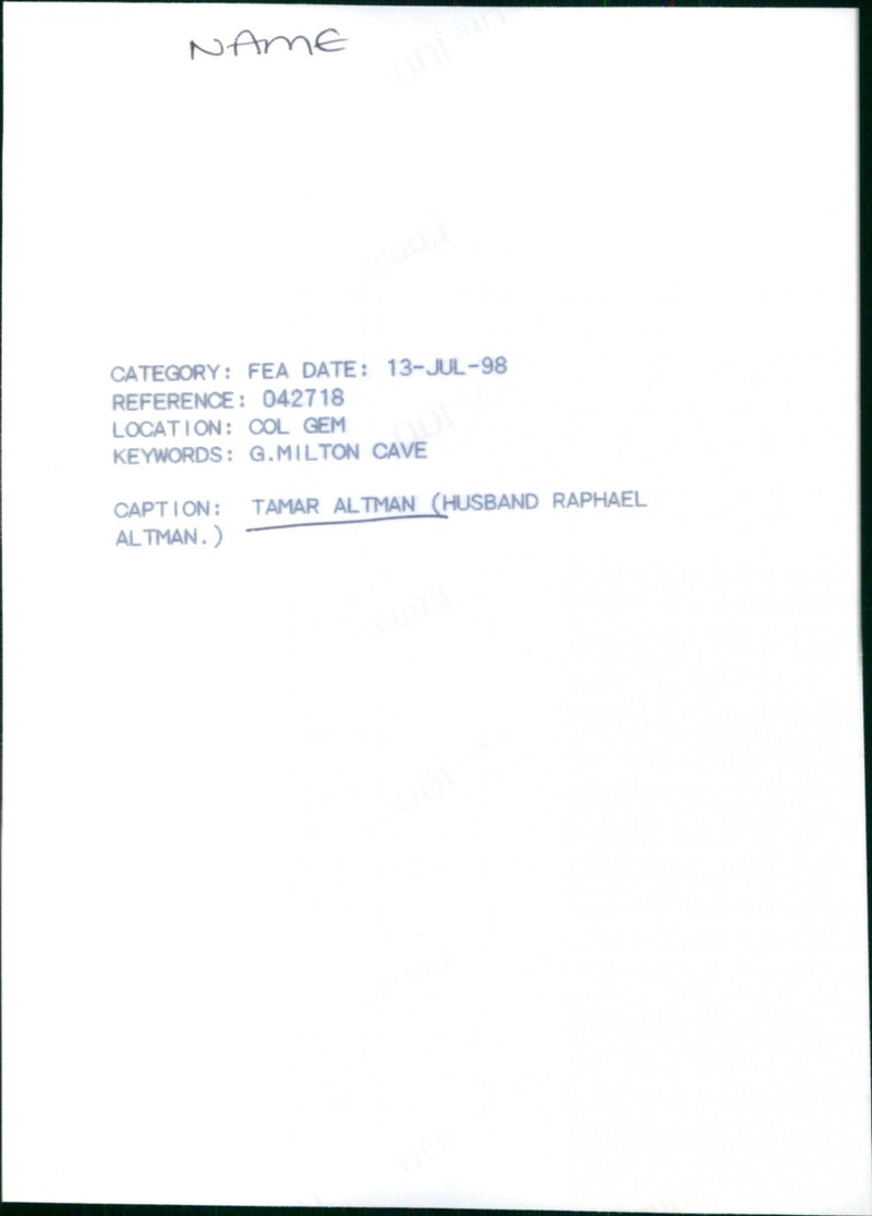 Tamar Altman - Vintage Photograph