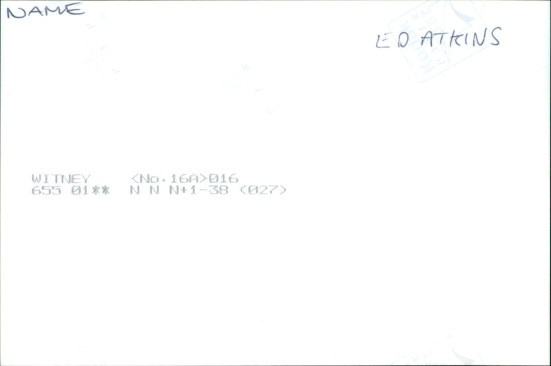 Ed Atkins - Vintage Photograph