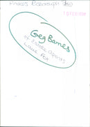 Greg Barnes - Vintage Photograph