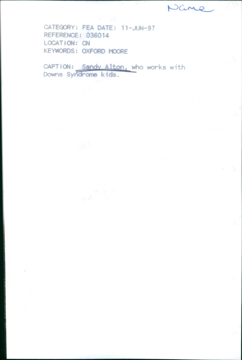 Sandy Alton - Vintage Photograph