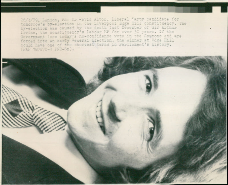 Mr David Alton - Vintage Photograph