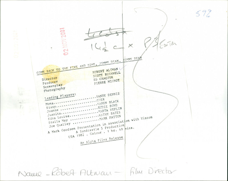 Robert Altman - Vintage Photograph