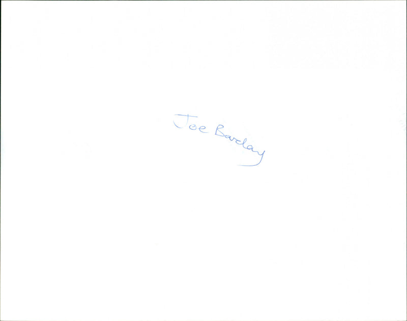 Joe Barclay - Vintage Photograph