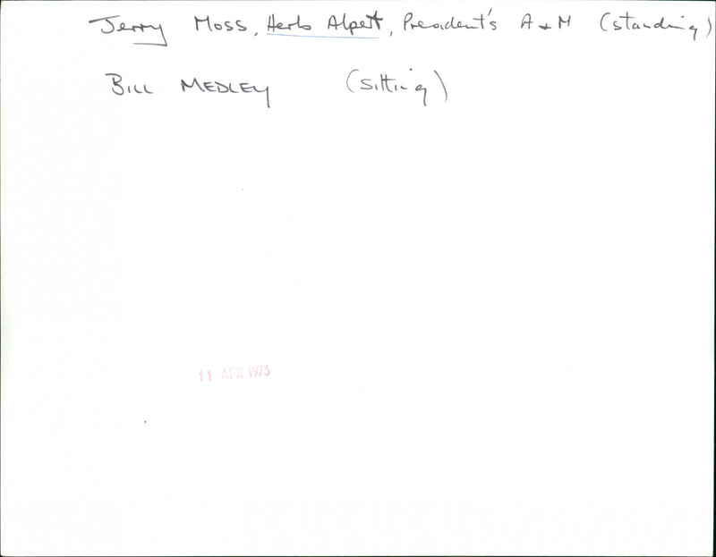 Herb Alpert - Vintage Photograph