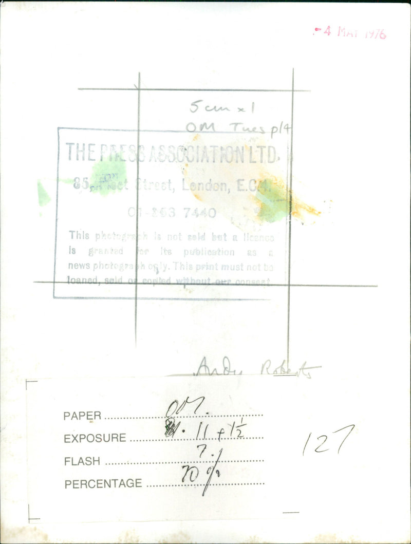 Andy Roberts - Vintage Photograph