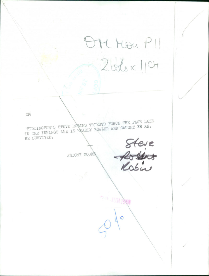 Steve Robins - Vintage Photograph