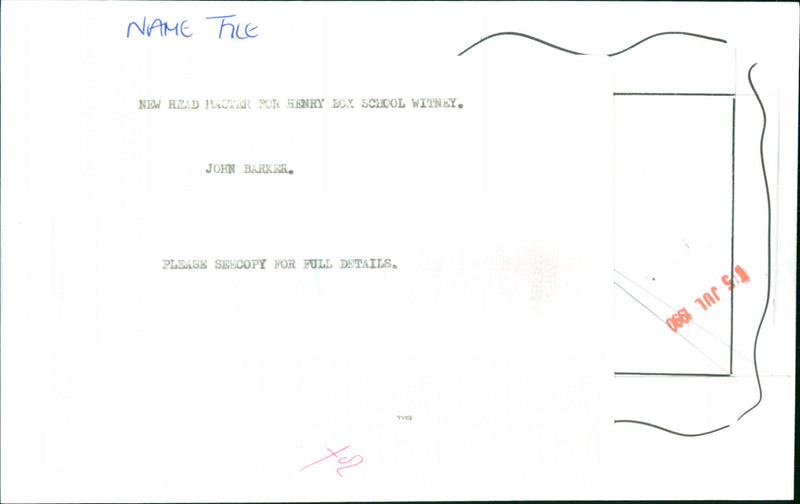 John Barker - Vintage Photograph