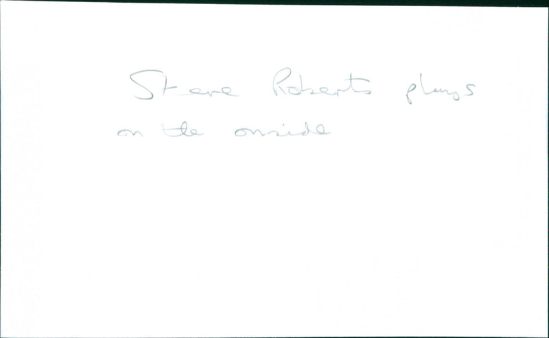 Steve Roberts playing - Vintage Photograph