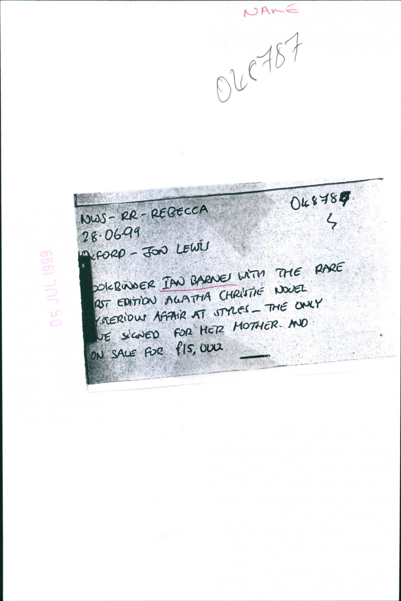 Ian Barnes - Vintage Photograph