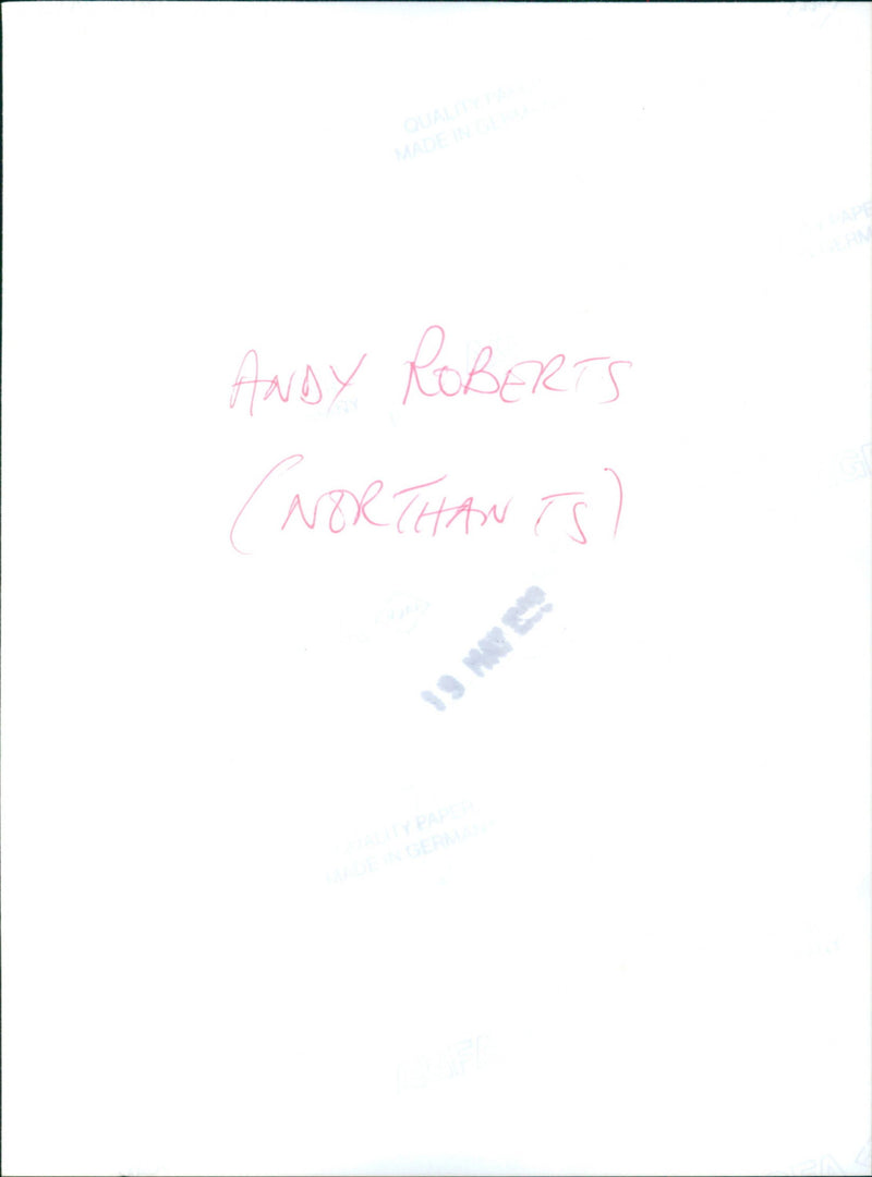 Andy Roberts - Vintage Photograph