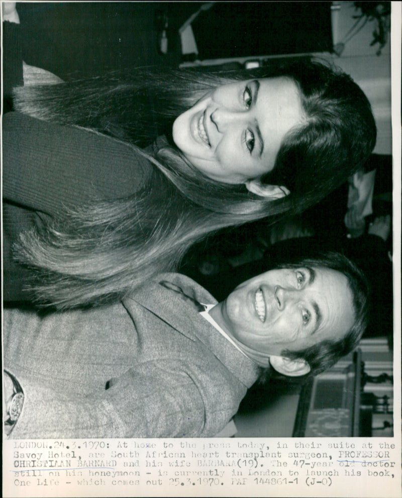 Christian Barnard and his wife Barbara - Vintage Photograph