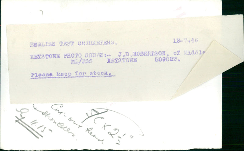 J.D Robertson - Vintage Photograph