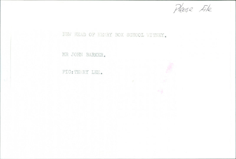 John Barker - Vintage Photograph