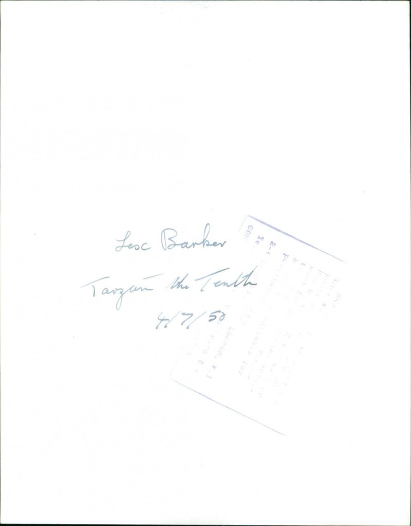 Lex Barker - Vintage Photograph