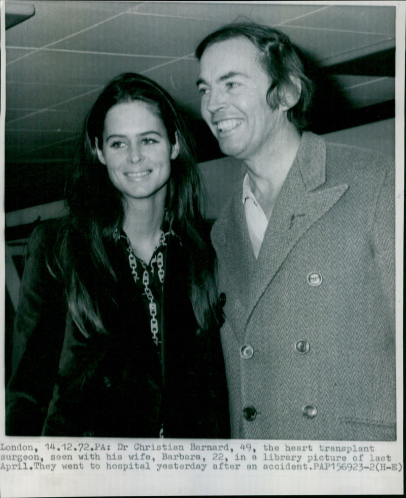 Dr Christian Barnard and his wife Barbara - Vintage Photograph