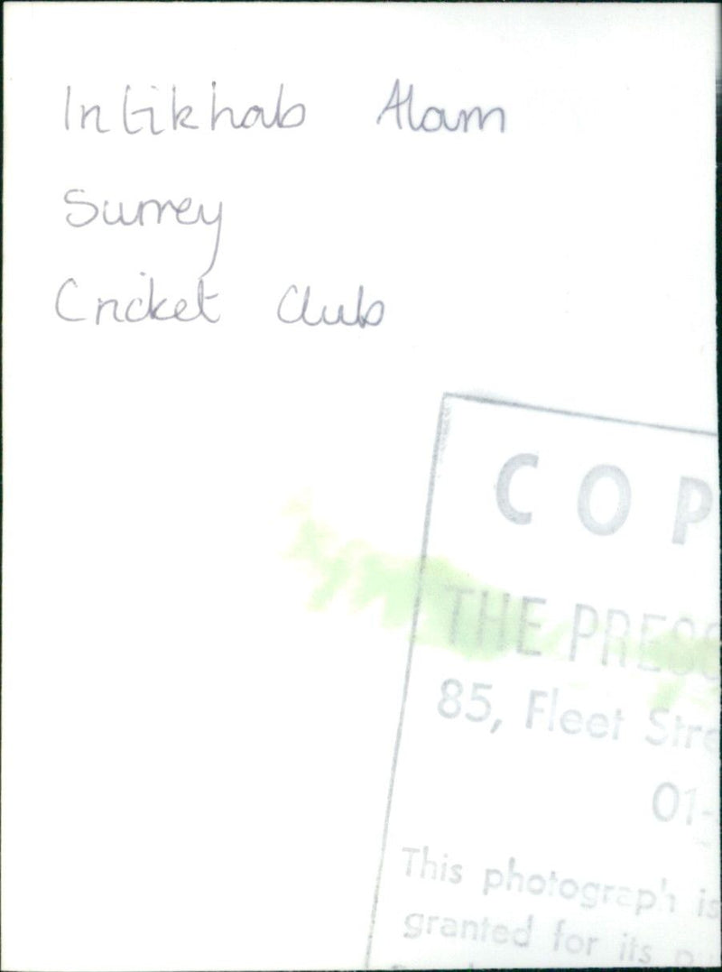 Intikhab Alam - Vintage Photograph