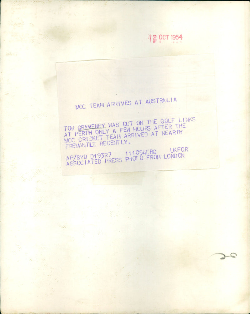 Tom Graveney - Vintage Photograph