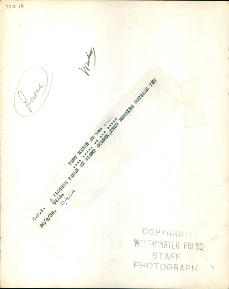 Test match at the Oval. - Vintage Photograph