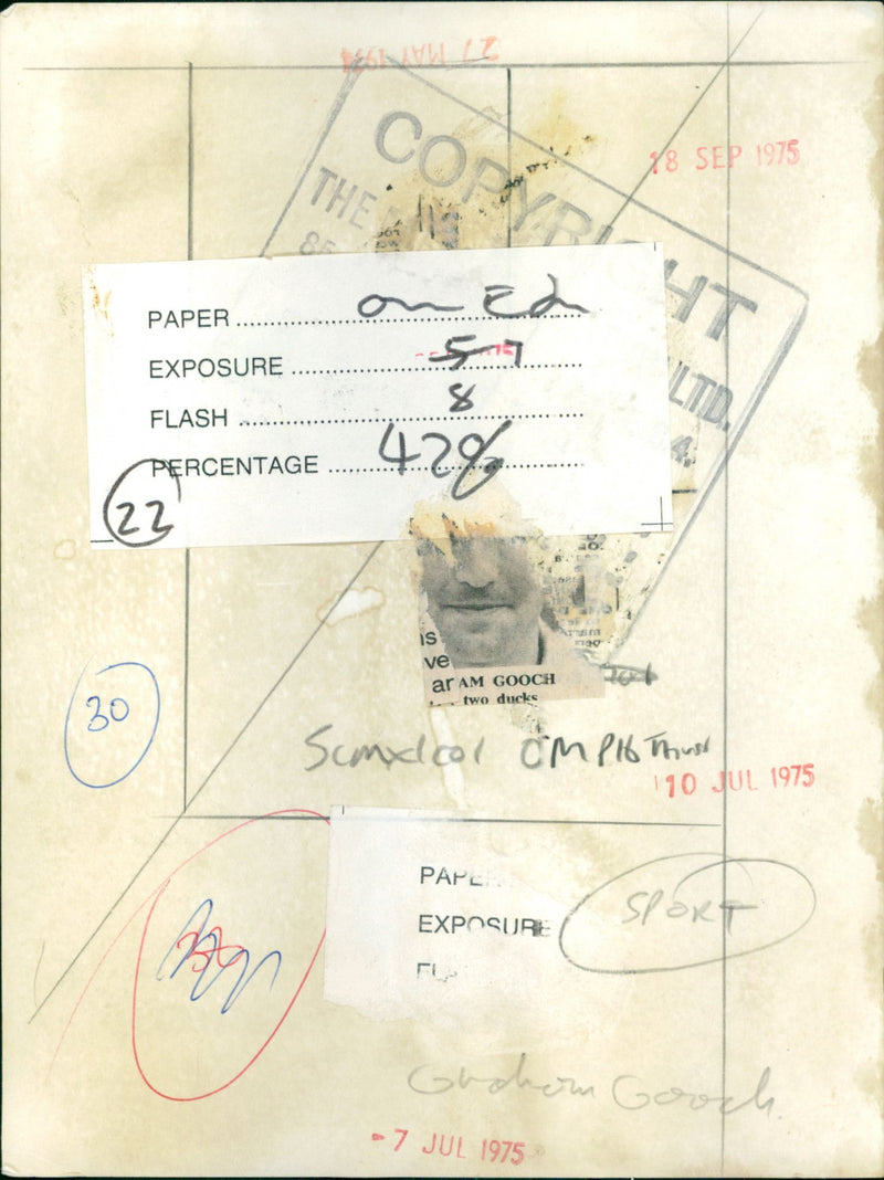 Graham Gooch - Vintage Photograph