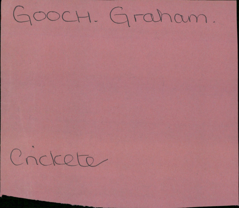 Graham Gooch - Vintage Photograph